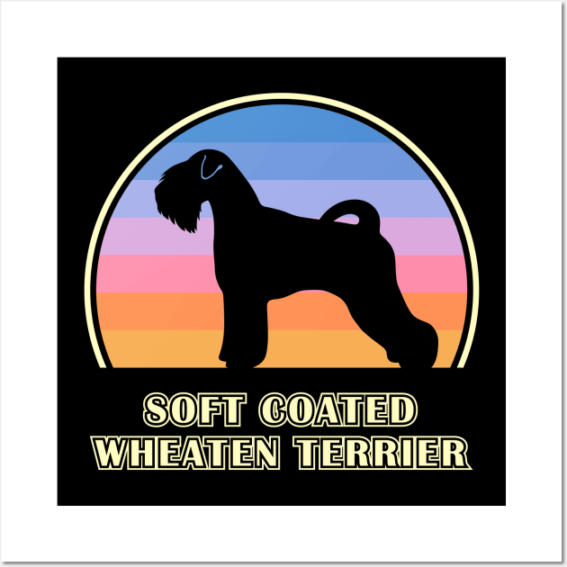 Soft Coated Wheaten Terrier Vintage Sunset Dog Wall Art by millersye